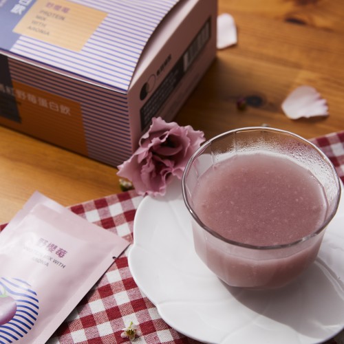 嫣紅野莓蛋白飲